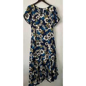 Wenger Hawaiian Rayon Hawaiian MAXI DRESS Sz Small